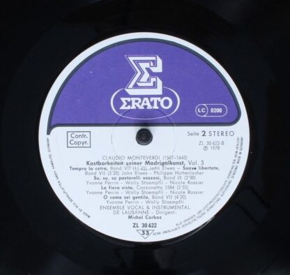 Erato ZL 30622 - Claudio Monteverdi, Solistes de l'Ensemble Voca - Image 6