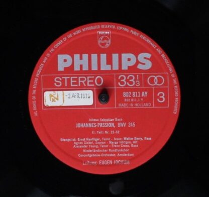 Philips S-C 71 AX 303 - Johann Sebastian Bach, Agnes Giebel, Mar - Image 8