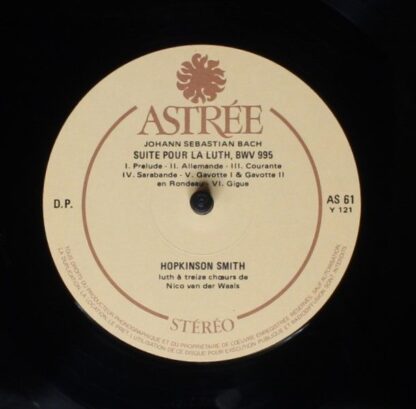 Astree AS 912 - Johann Sebastian Bach,Hopkinson Smith - L'Œuvre - Image 5