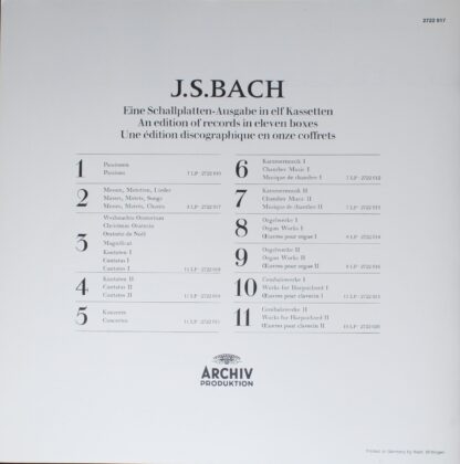 Archiv Produktion 2722 017 - Johann Sebastian Bach - Messen, Mot - Image 4