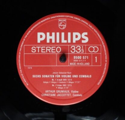 Philips 6769 017 - Johann Sebastian Bach, Arthur Grumiaux, Chris - Image 5