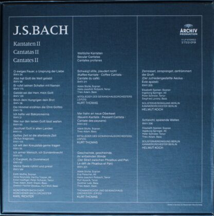 Archiv Produktion 2722 019 - Johann Sebastian Bach - Kantaten II - Image 2