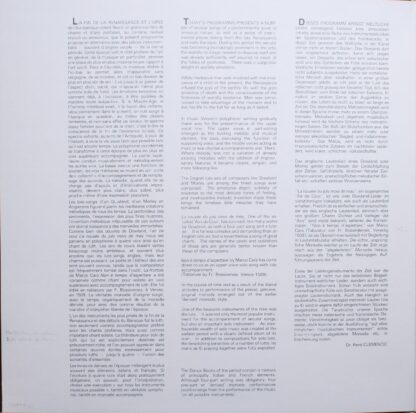Harmonia Mundi HMU 963 - Clemencic Trio - Les Plaisirs De La Ren - Image 3
