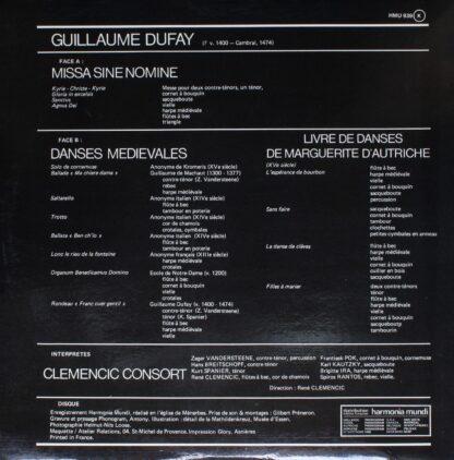 Harmonia Mundi HMU 939 - Guillaume Dufay, Clemencic Consort - Mi - Image 2