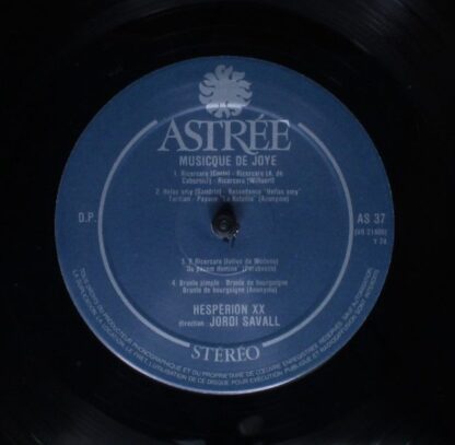 Astrée Auvidis AS 37 - Hespèrion XX,Jordi Savall - Mvsicqve De I - Image 5