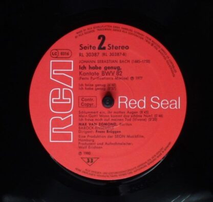 RCA RL 30387 - Johann Sebastian Bach, Max van Egmond, Baroque Or - Image 6