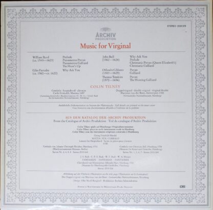 Archiv Produktion 2533 379 - Colin Tilney - Music For Virginal - Image 2