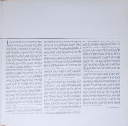 Harmonia Mundi HM 996 - Guillaume Dufay, Clemencic Consort - Mis - Image 4