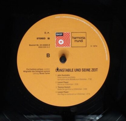 BASF 25 22064-8 - John Dunstable, Pro Cantione Antiqua, Bruno Tu - Image 6