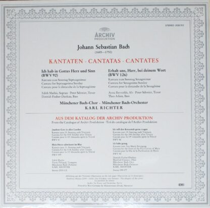 Archiv Produktion 2533 312 - Johann Sebastian Bach, Edith Mathis - Image 2