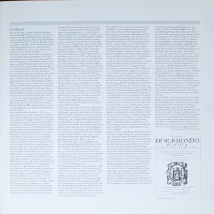 deutsche harmonia mundi Digital 16 9624 1 - Sigismondo D'India, - Image 4