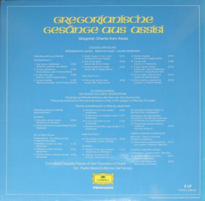 Deutsche Grammophon 2726 004 - Coro Cappella Papale Di San Franc - Image 2