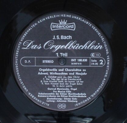 Intercord 180.830 - Johann Sebastian Bach, Gertrud Meriovsky, Pr - Image 6
