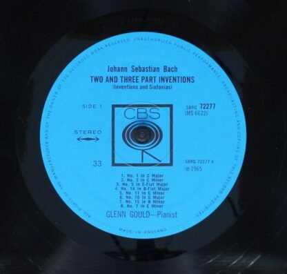 Columbia Masterworks MS 6622 - Glenn Gould, Johann Sebastian Bac - Image 3