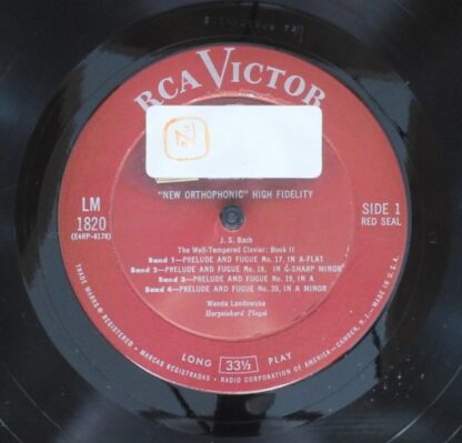 RCA Victor Red Seal LM-1820-C - Johann Sebastian Bach, Wanda Lan - Image 3