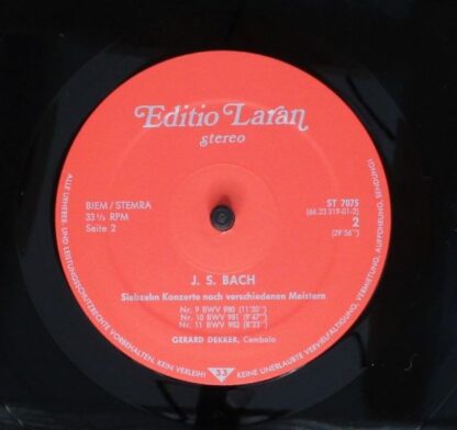 Editio Laran ST 7075 - Gerard Dekker, Johann Sebastian Bach - Si - Image 4