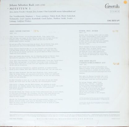 Camerata (2) CMS 30010 LPT - Johann Sebastian Bach, Norddeutsche - Image 2