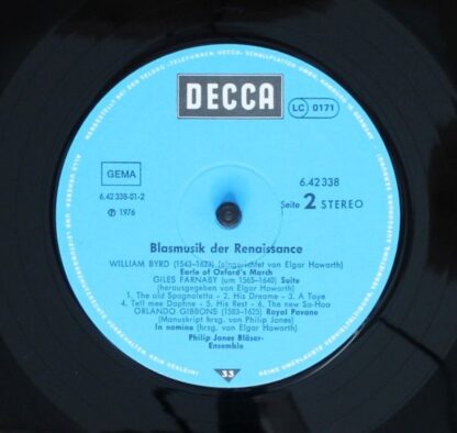 DECCA 6.42338 AS - Philip Jones Brass Ensemble - Blasmusik Der R - Image 4