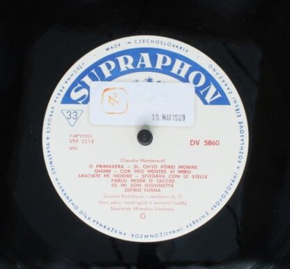 Supraphon DV 5860 - Claudio Monteverdi, Roland de Lassus - Madri - Image 2