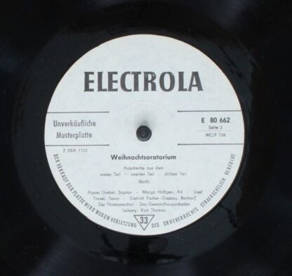 Electrola SME 80 662 - Johann Sebastian Bach - Weihnachts Orator - Image 4
