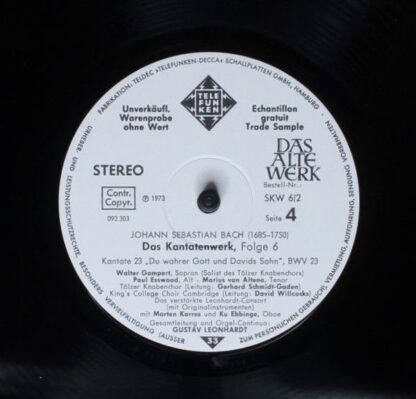 Telefunken SKW 6/1-2 - Johann Sebastian Bach - Das Kantatenwerk - Image 8