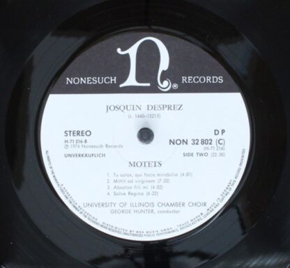 Nonesuch Records NON 32 802 - Josquin Des Prés, University Of Il - Image 6