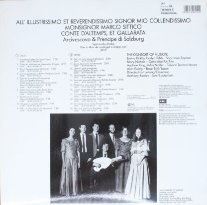 deutsche harmonia mundi Digital 16 9624 1 - Sigismondo D'India, - Image 2