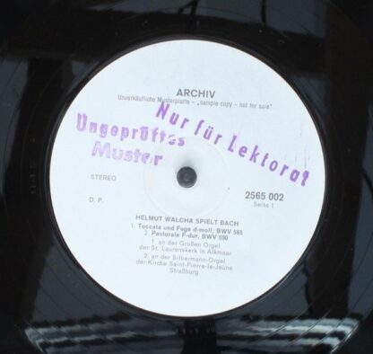 Archiv Produktion 2565 002 - Johann Sebastian Bach, Helmut Walch - Image 3