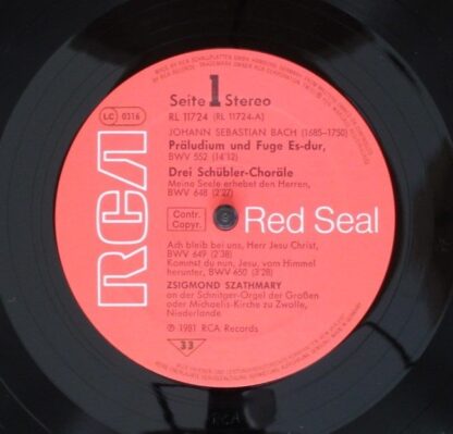 RCA RL 11724 - Johann Sebastian Bach, Zsigmond Szathmáry - Orgel - Image 3