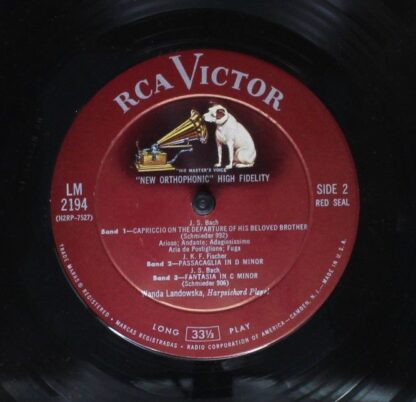 RCA Red Seal LM-2194-C - Wanda Landowska, Johann Sebastian Bach, - Image 4