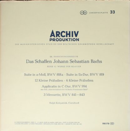 Archiv Produktion 198 178 - Johann Sebastian Bach - Suite In A-M - Image 2