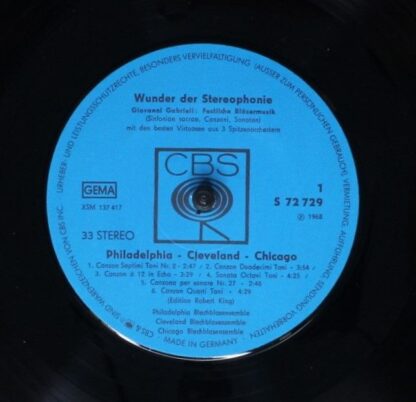 CBS S 72729 - Giovanni Gabrieli, Philadelphia Brass Ensemble, Cl - Image 3