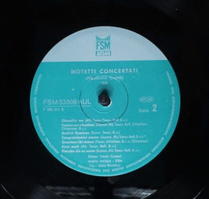 FSM Aulos FSM 53509 AUL - Kölner Vocal-consort, Musica Antiqua K - Image 6