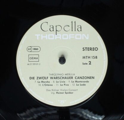 Thorofon Capella MTH 158 - Tarquinio Merula, Kölner Violen-Conso - Image 4