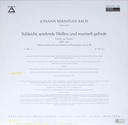 Bärenreiter-Musicaphon BM 30 SL 1354 - Johann Sebastian Bach, Le - Image 2