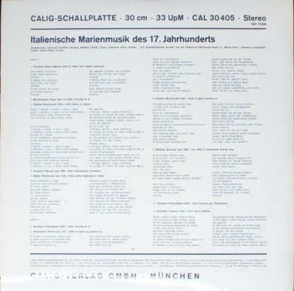 Calig CAL 30405 Stereo - Stefano Bernardi (2), Giovanni Paolo Ca - Image 2