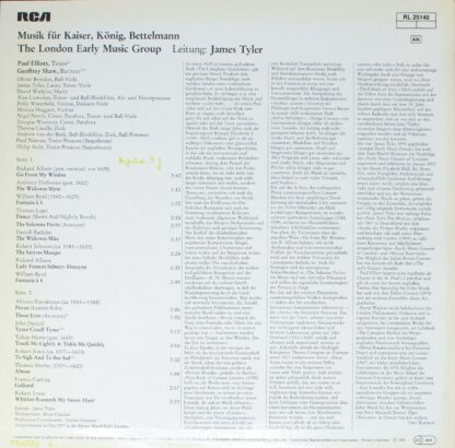 RCA Red Seal RL 25140 - The London Early Music Group, James Tyle - Image 2