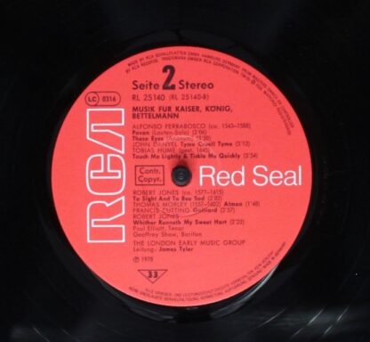 RCA Red Seal RL 25140 - The London Early Music Group, James Tyle - Image 4
