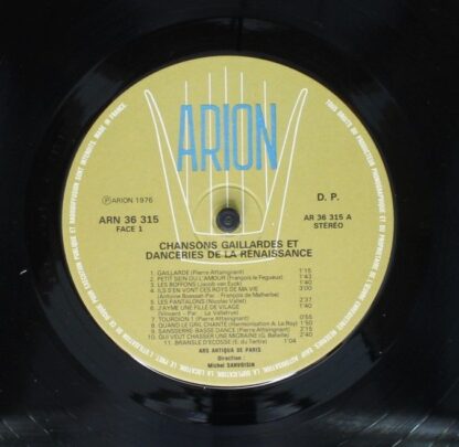 ARION AR 36 315 - Ars Antiqua De Paris - Chansons Gaillardes Et - Image 5