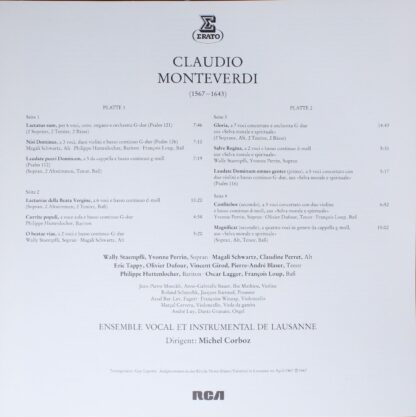 Erato ZL 30694 - Claudio Monteverdi, Ensemble Vocal Et Instrumen - Image 3