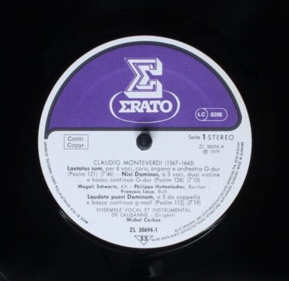 Erato ZL 30694 - Claudio Monteverdi, Ensemble Vocal Et Instrumen - Image 4