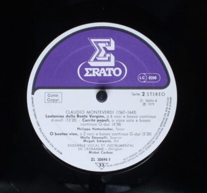 Erato ZL 30694 - Claudio Monteverdi, Ensemble Vocal Et Instrumen - Image 5