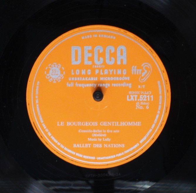 DECCA LXT 5211-3 - Molière, Jean-Baptiste Lully - Le Bourgeois G - Image 10