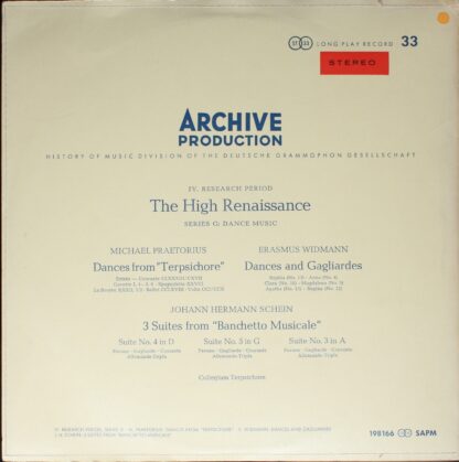 Archiv Produktion 198 166 SAPM - Michael Praetorius, Erasmus Wid - Image 2