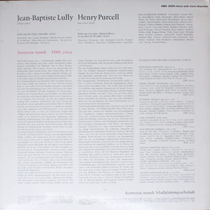 Harmonia Mundi HMS 30 694 - Jean-Baptiste Lully, Henry Purcell, - Image 2