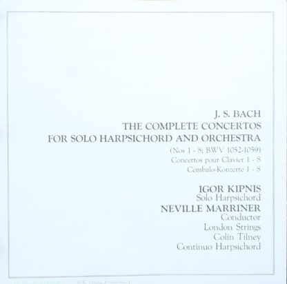 CBS Masterworks 77335 - Johann Sebastian Bach, Igor Kipnis, Sir - Image 3