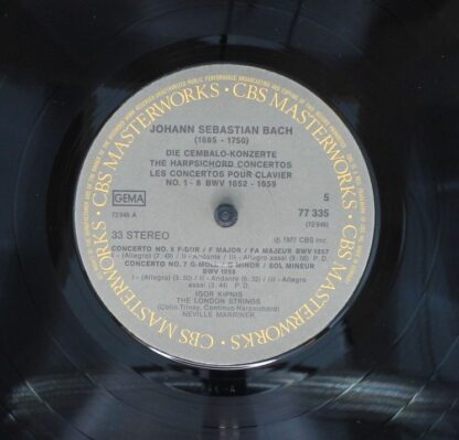 CBS Masterworks 77335 - Johann Sebastian Bach, Igor Kipnis, Sir - Image 9