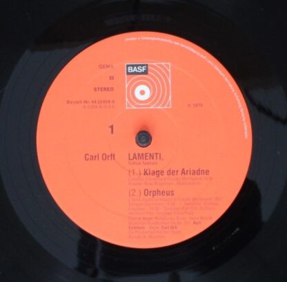 BASF 40 22458-9 - Carl Orff - Lamenti - Trictico Teatrale Libera - Image 4
