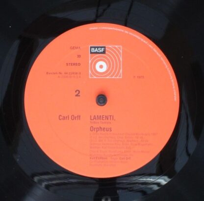 BASF 40 22458-9 - Carl Orff - Lamenti - Trictico Teatrale Libera - Image 5