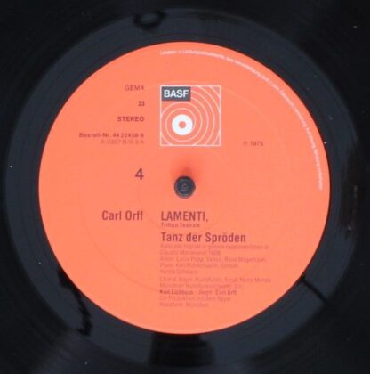 BASF 40 22458-9 - Carl Orff - Lamenti - Trictico Teatrale Libera - Image 7